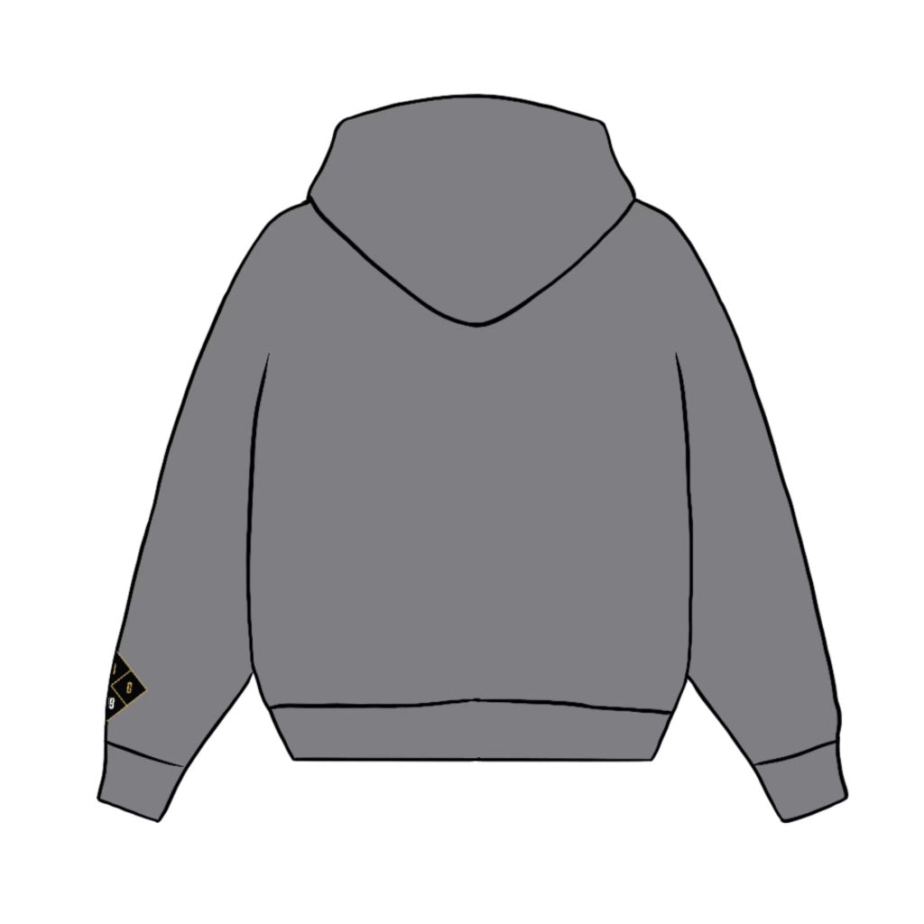 Chain Stitch Hoodie - Grey