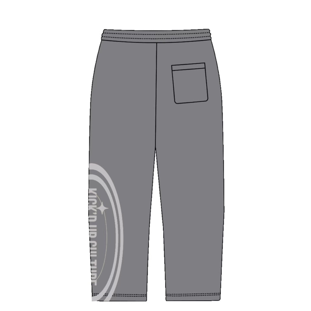 Chain Stitch Sweatpants - Grey