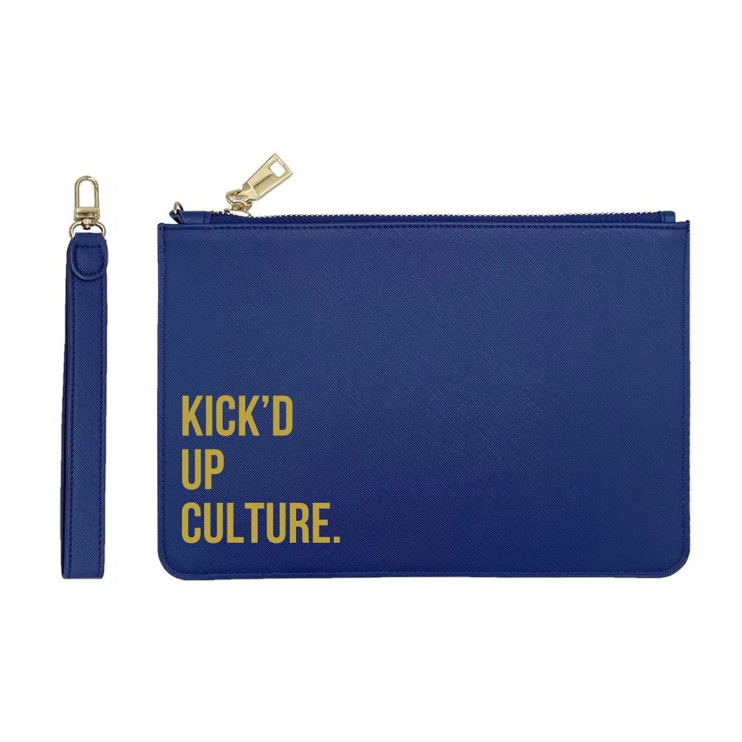 Leather Pouch - Blue