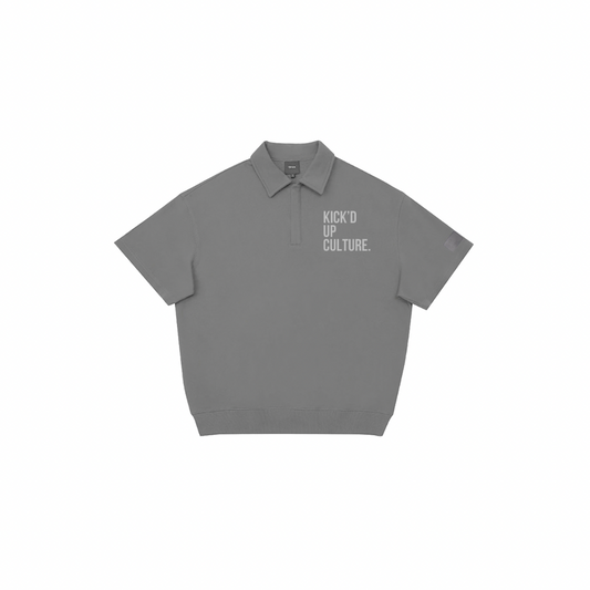 Oversized Reflective Polo - Graphite