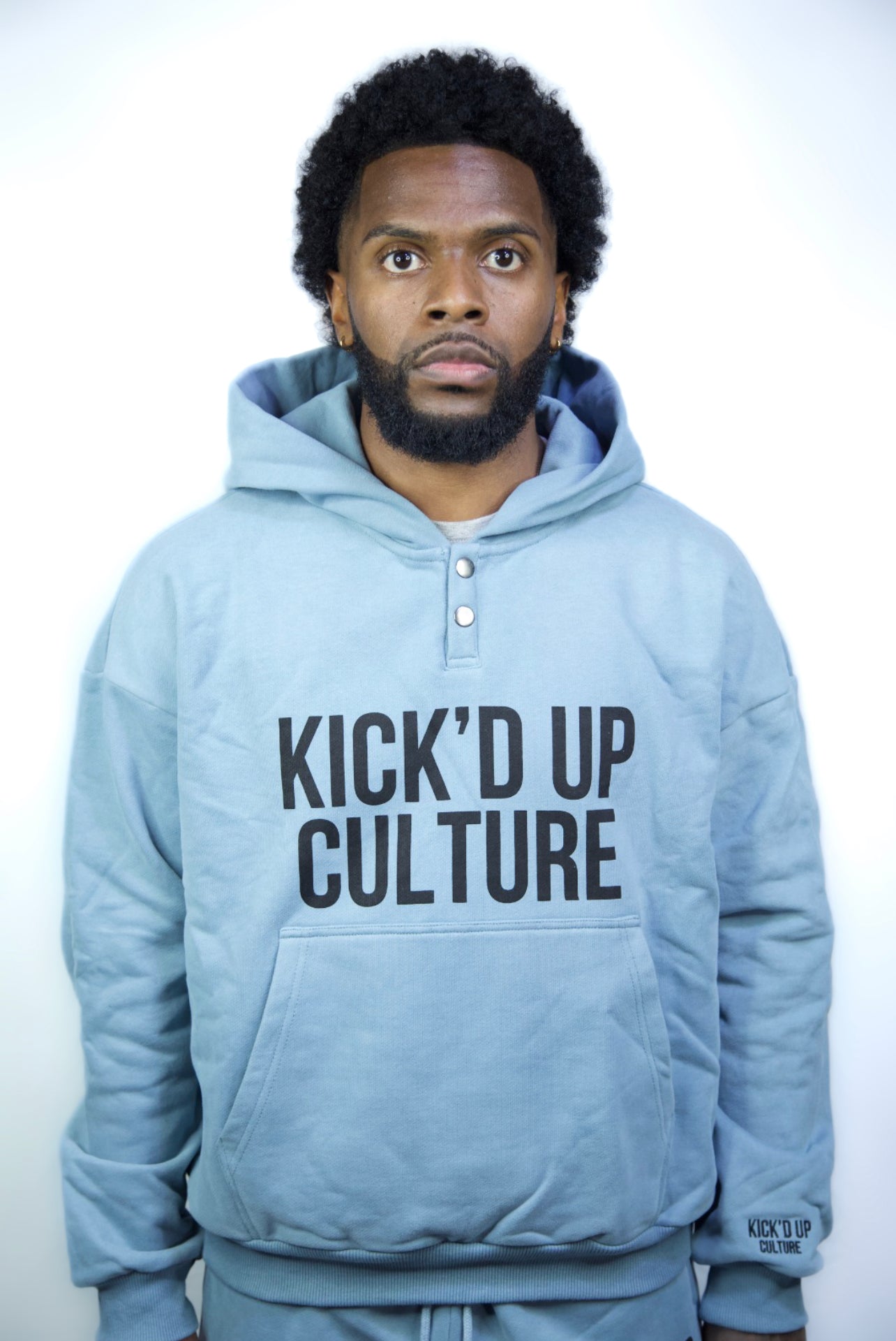 Button Hoodie - Teal