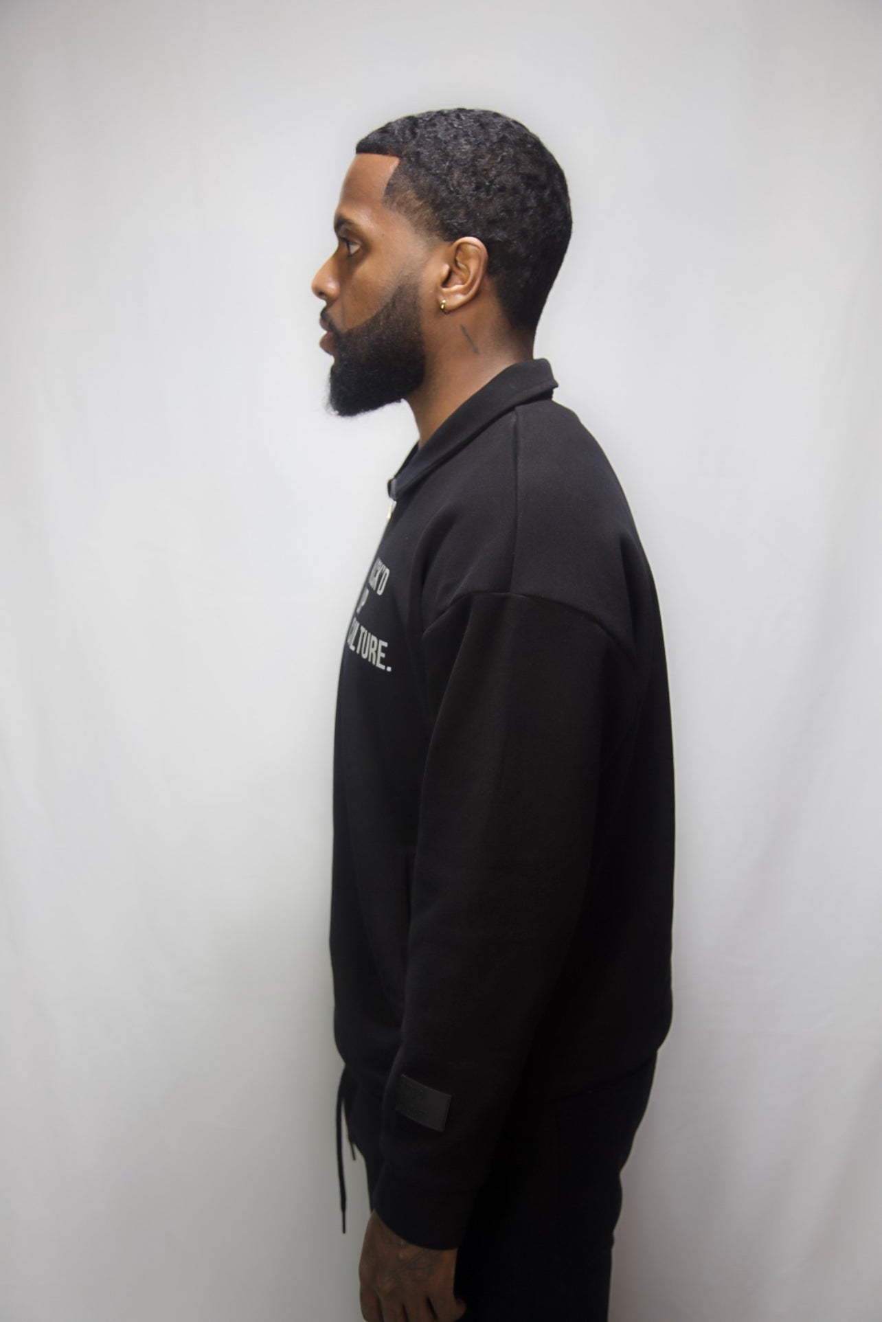 Reflective Quarter Zip - Black