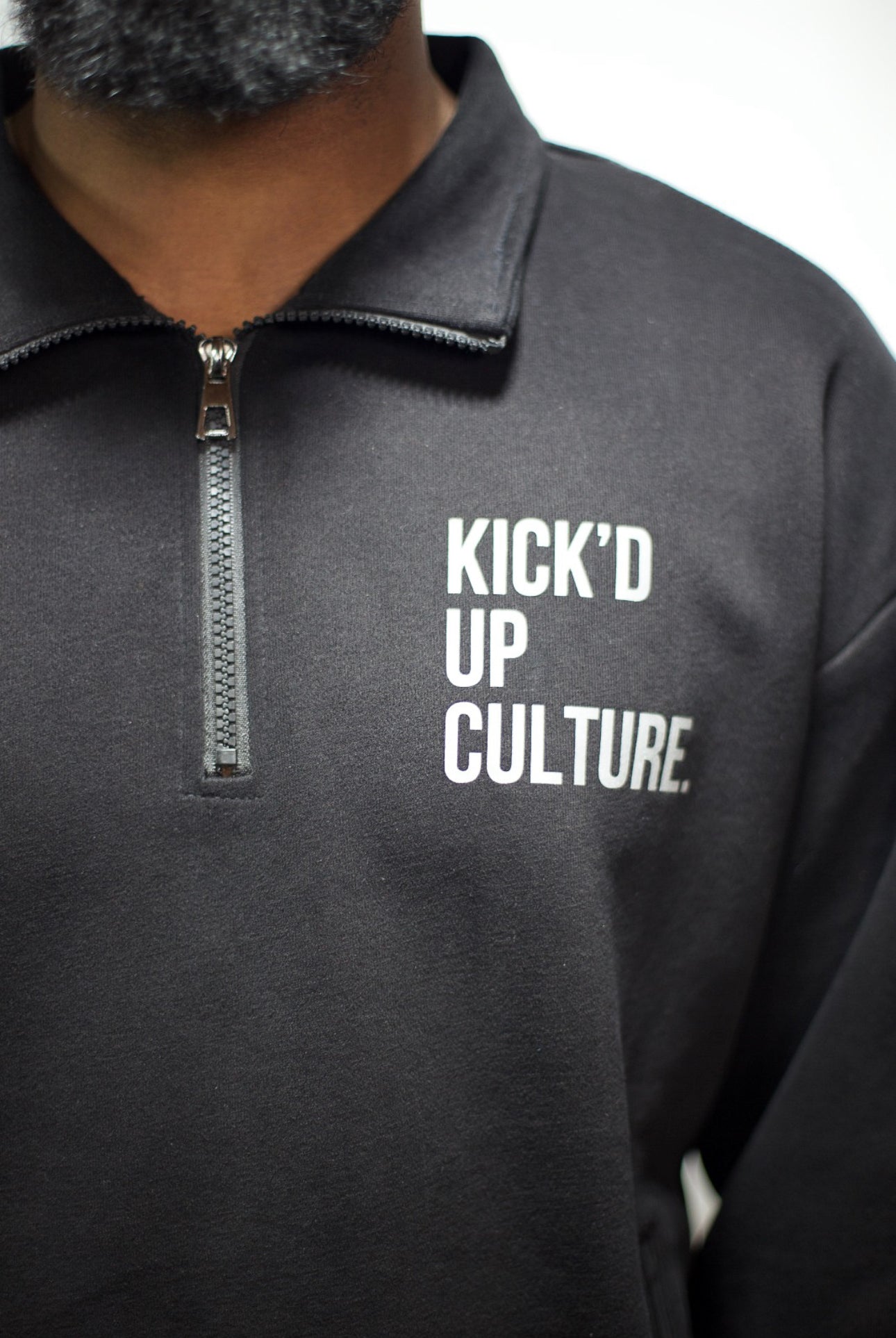 Reflective Quarter Zip - Black