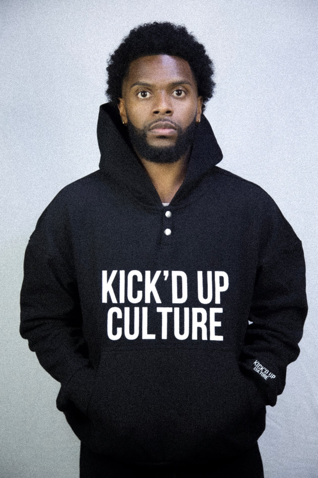 Button Hoodie - Black