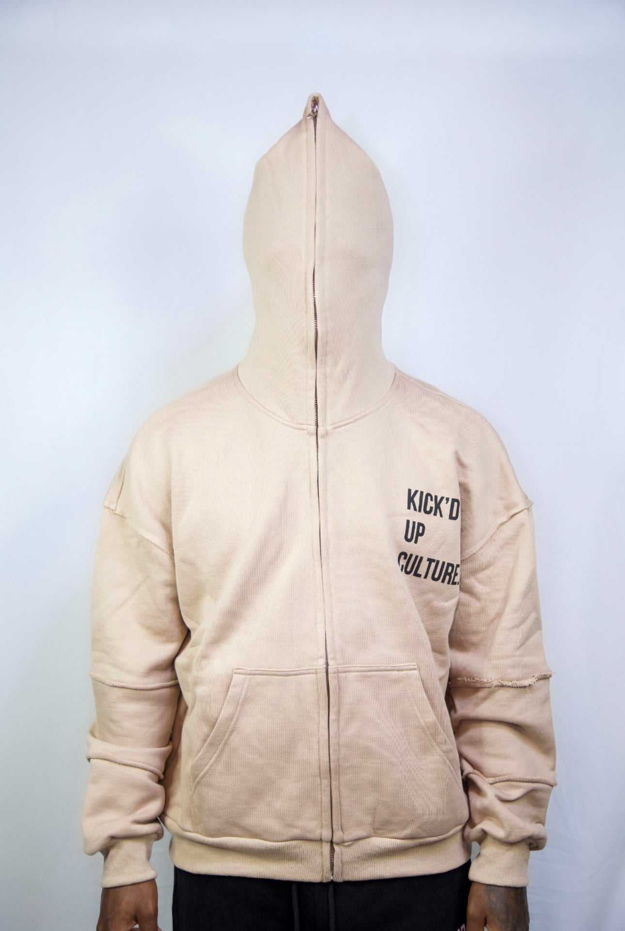 Full Zip Hoodie - Beige
