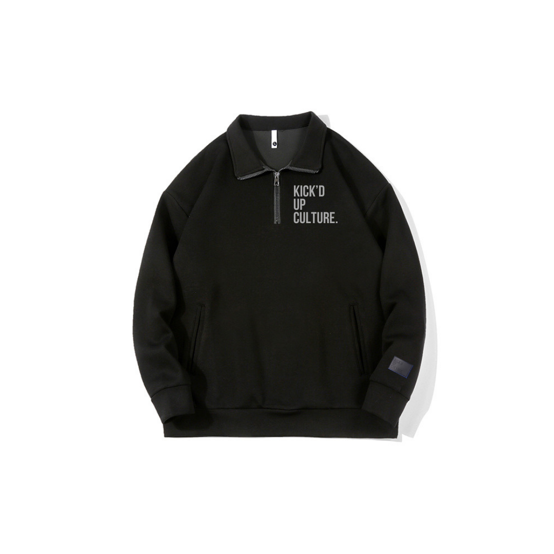 Reflective Quarter Zip - Black