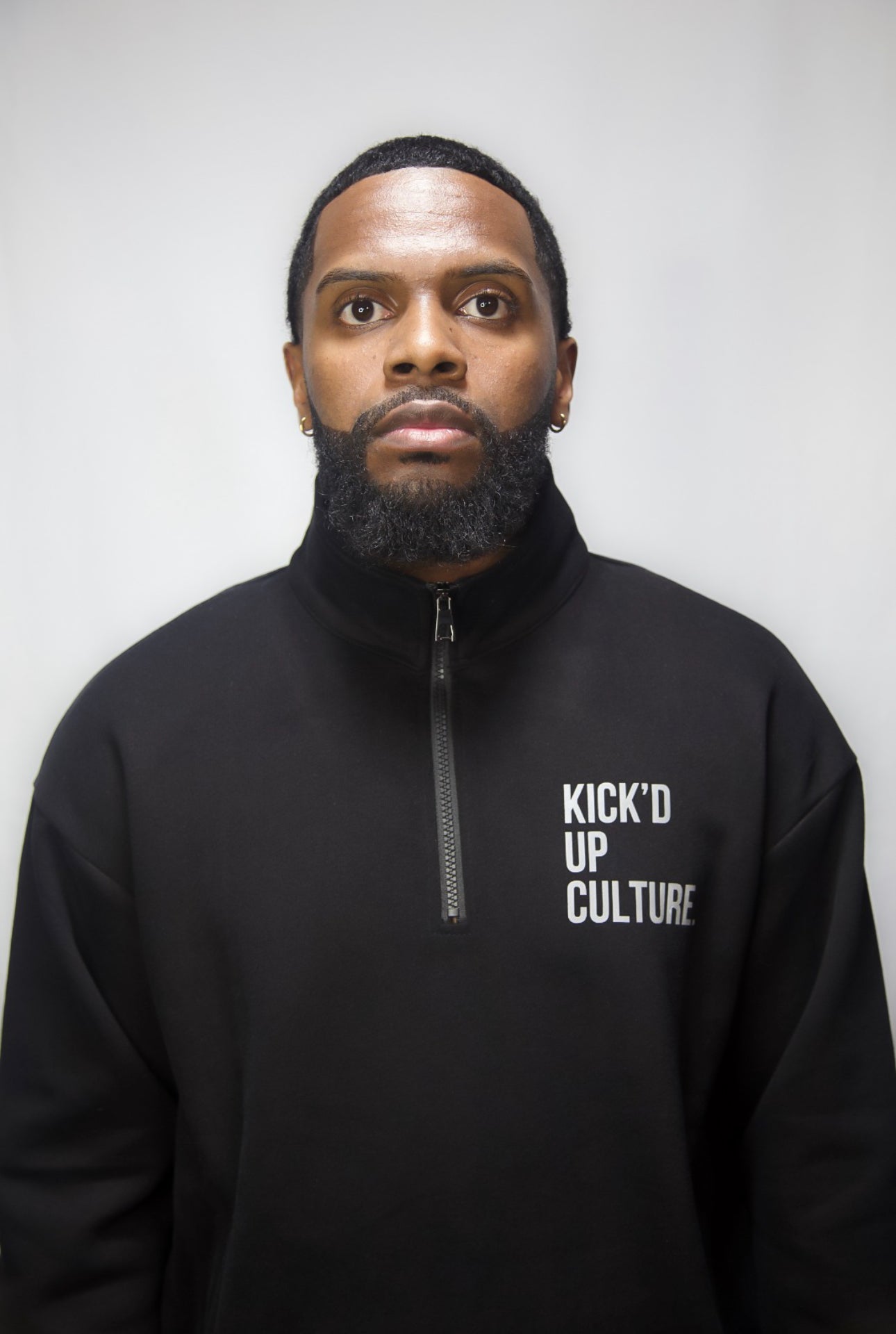 Reflective Quarter Zip - Black