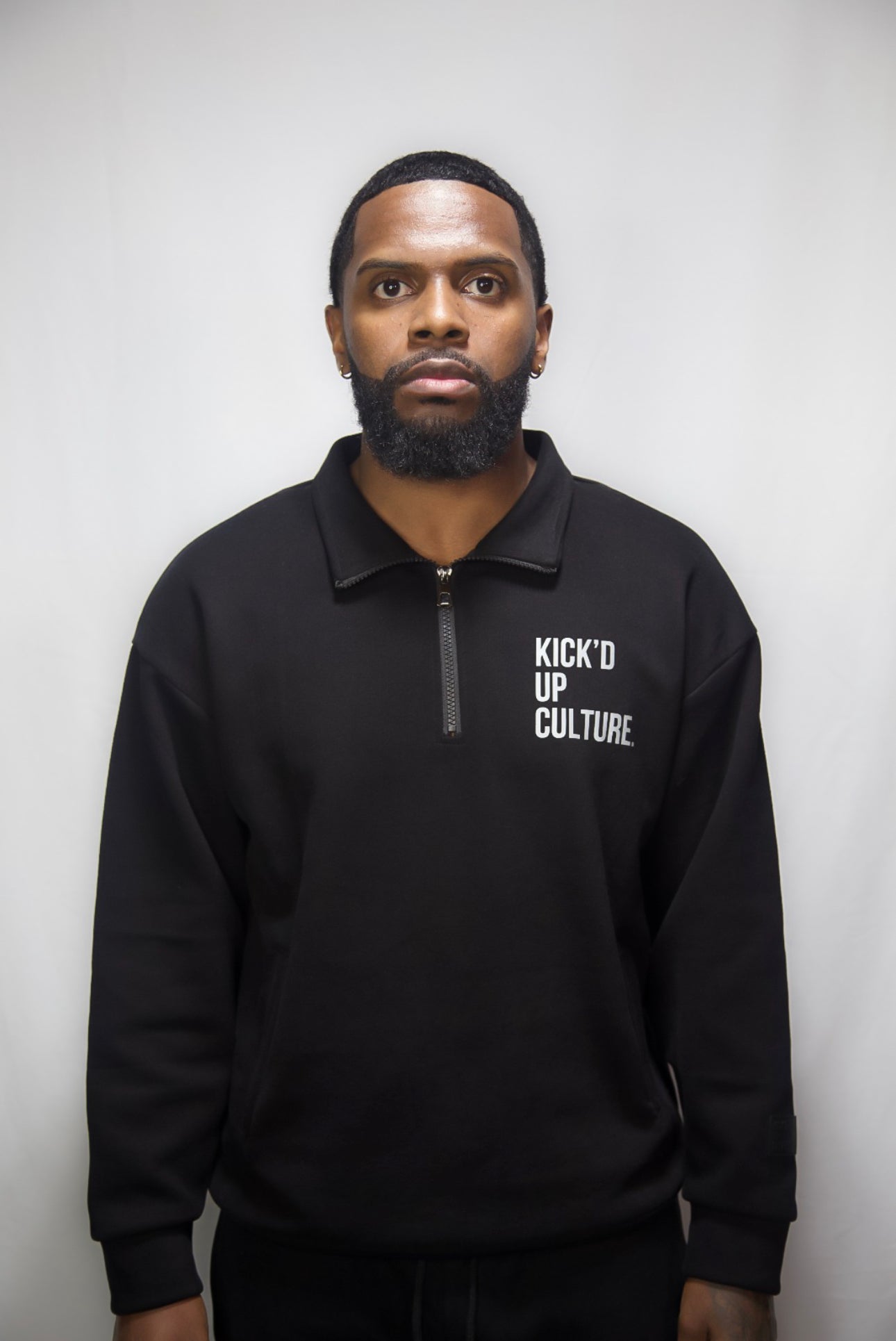 Reflective Quarter Zip - Black