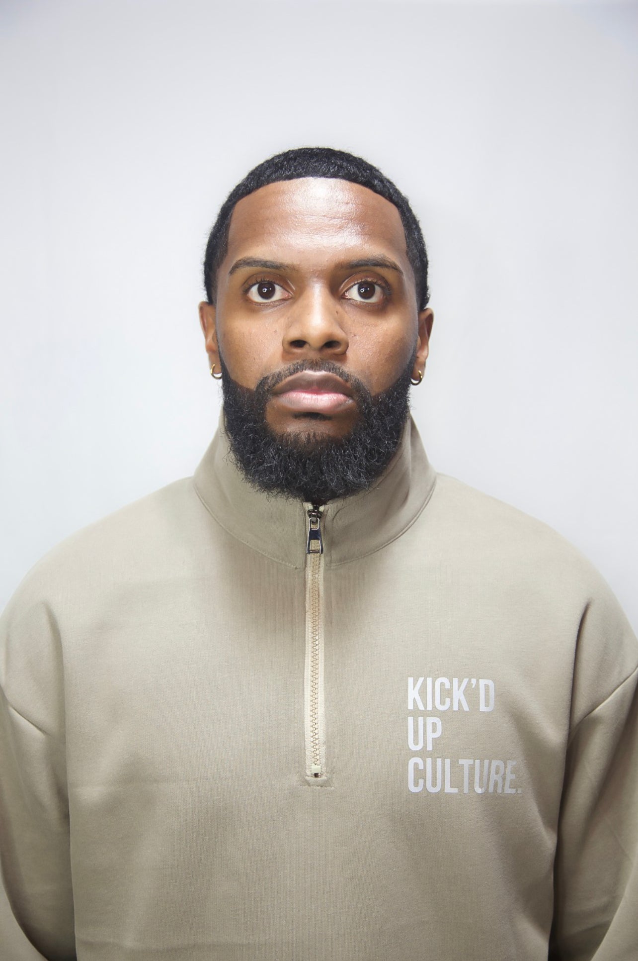 Reflective Quarter Zip - Stone